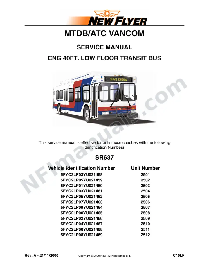 SR637 Service Manual, MTDB/ATC Vancom first-page preview
