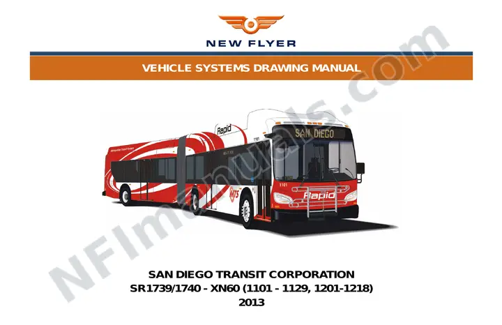 SR1739 Vehicle Systems Drawings, San Diego Transit Corporation first-page preview