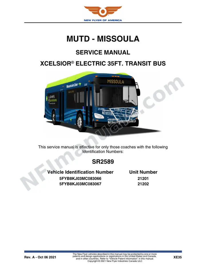SR2589 Service Manual, MUTD - Missoula first-page preview