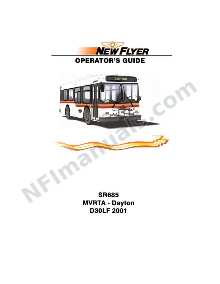 New Flyer D30LF Manual Package - MVRTA - Dayton included manual preview