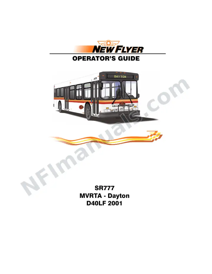 New Flyer D40LF Manual Package - MVRTA - Dayton included manual preview
