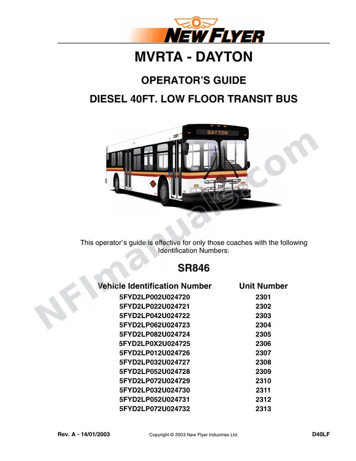 SR846 Operator's Guide, MVRTA - Dayton first-page preview