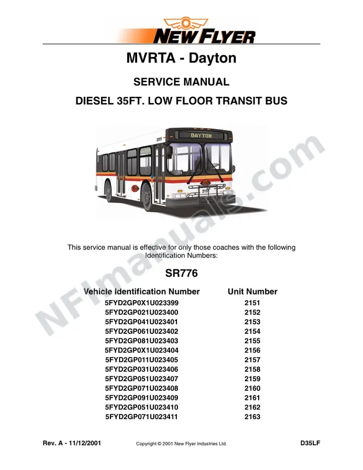 SR776 Service Manual, MVRTA - Dayton first-page preview