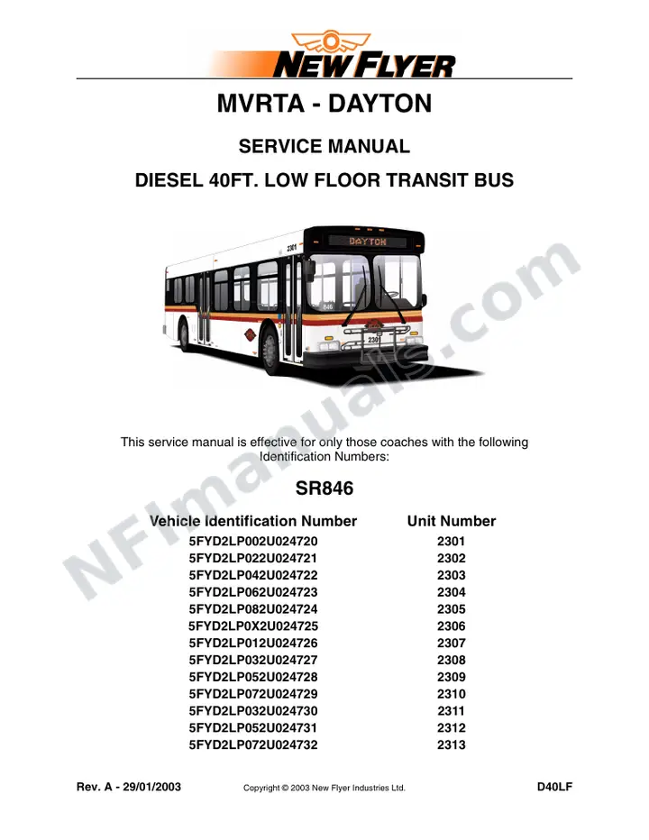 SR846 Service Manual, MVRTA - Dayton first-page preview