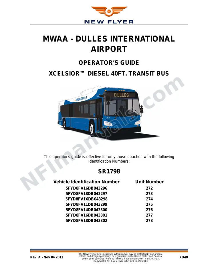 SR1798 Operator's Guide, MWAA - Dulles International Airport first-page preview