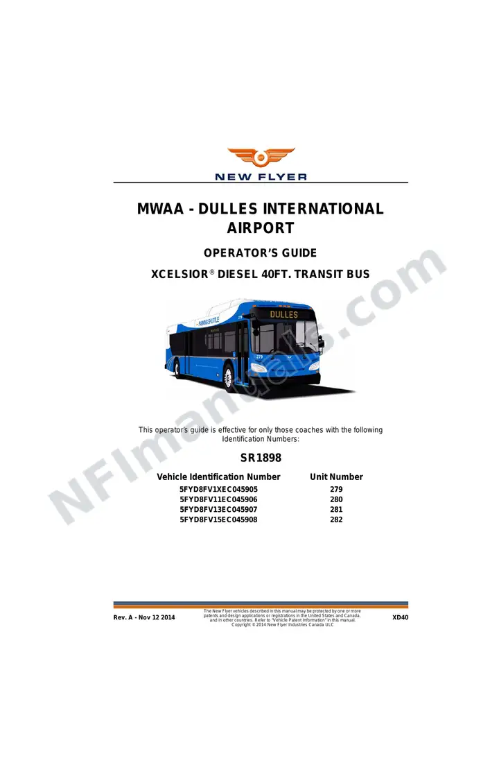 SR1898 Operator's Guide, MWAA - Dulles International Airport first-page preview
