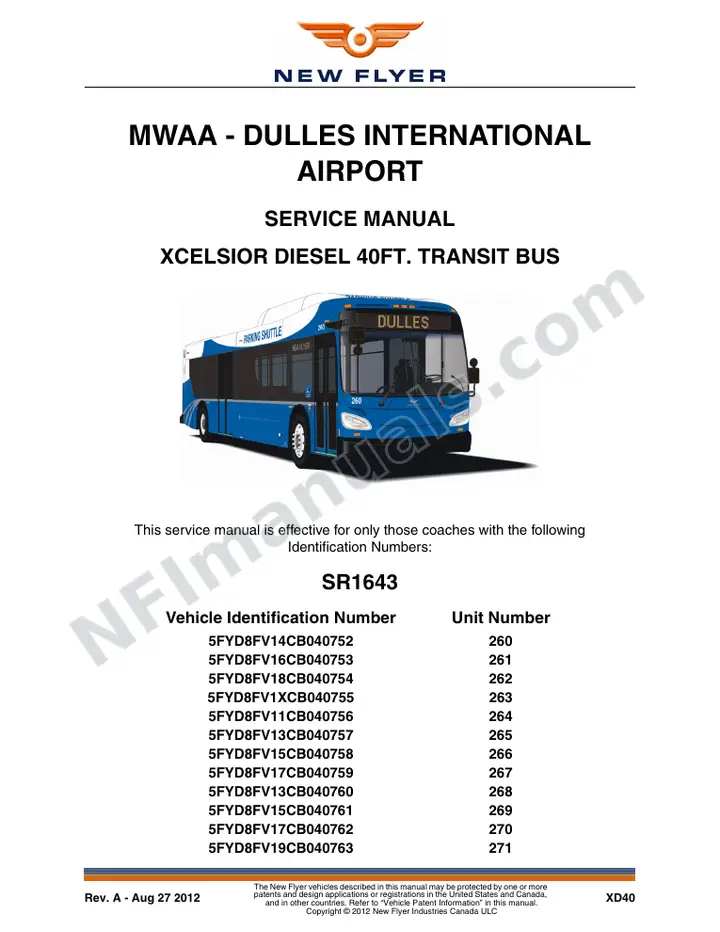 SR1643 Service Manual, MWAA - Dulles International Airport first-page preview