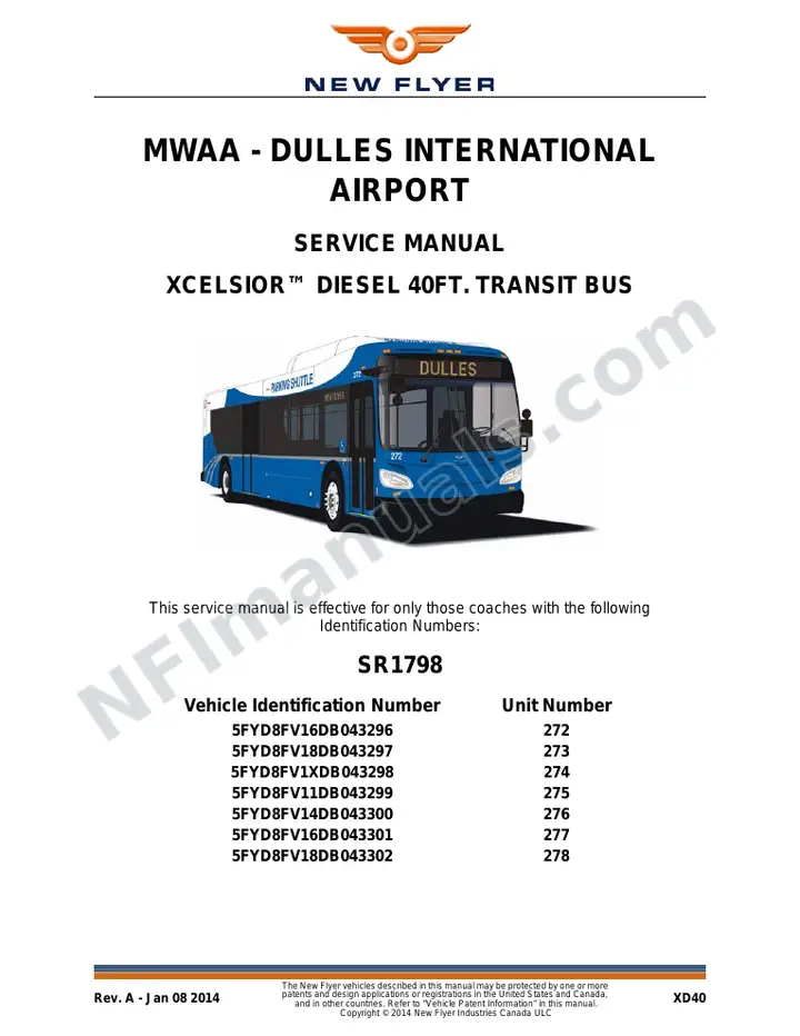 SR1798 Service Manual, MWAA - Dulles International Airport first-page preview