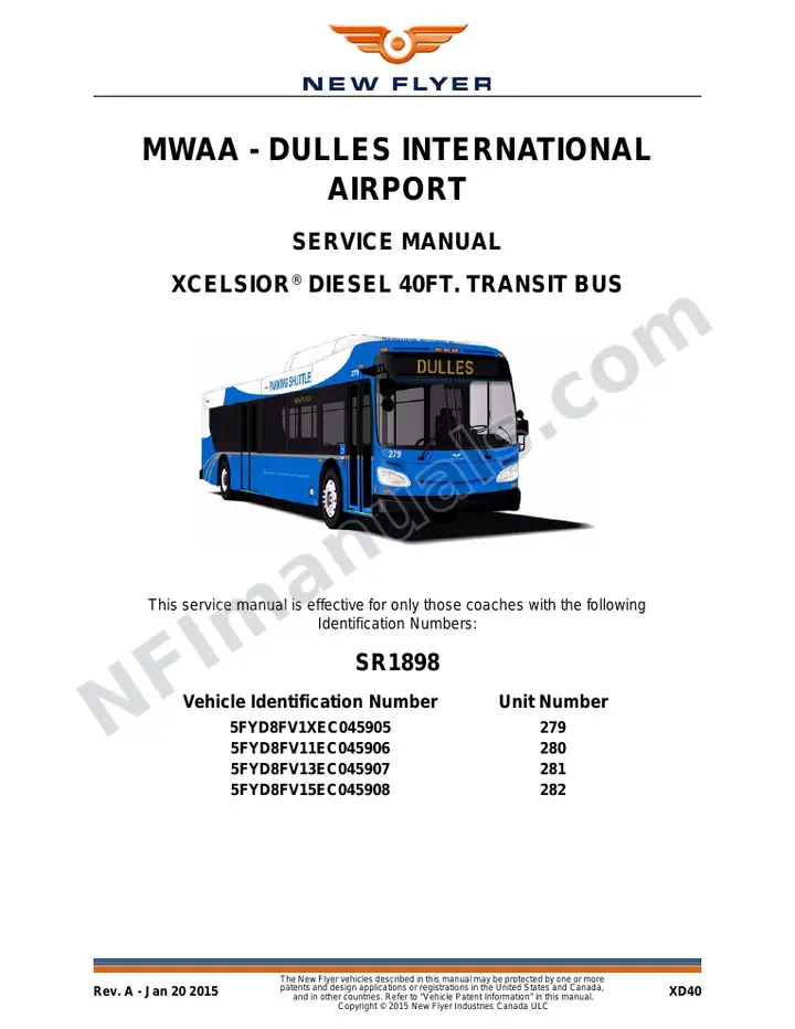 SR1898 Service Manual, MWAA - Dulles International Airport first-page preview