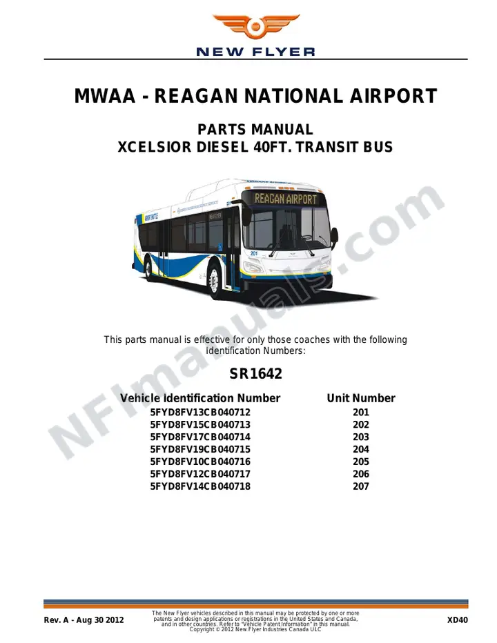 SR1642 Parts Manual, MWAA - Reagan National Airport first-page preview