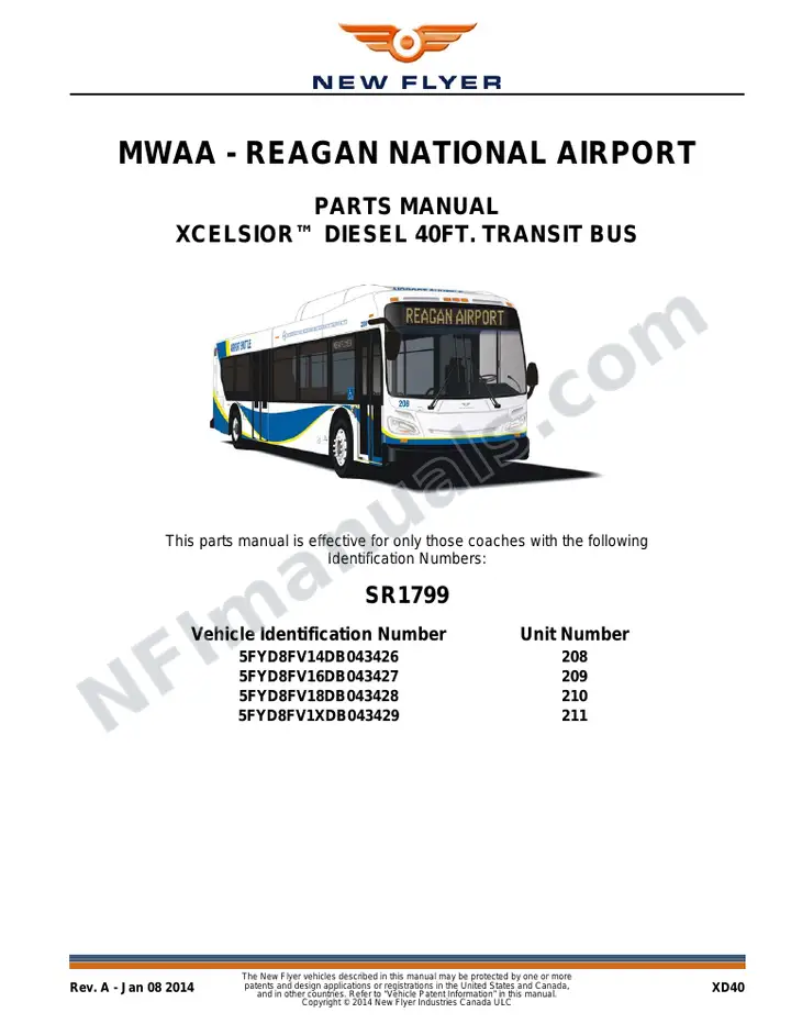 SR1799 Parts Manual, MWAA - Reagan National Airport first-page preview