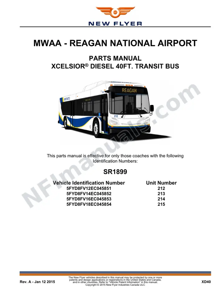 SR1899 Parts Manual, MWAA - Reagan National Airport first-page preview
