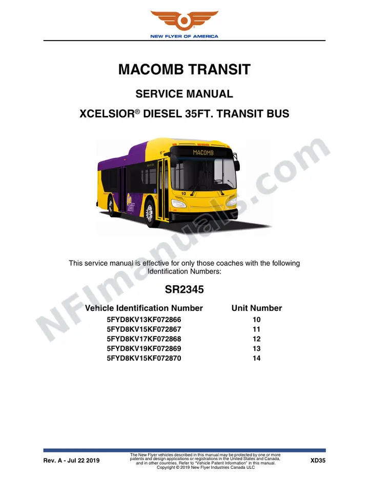SR2345 Service Manual, Macomb Transit first-page preview