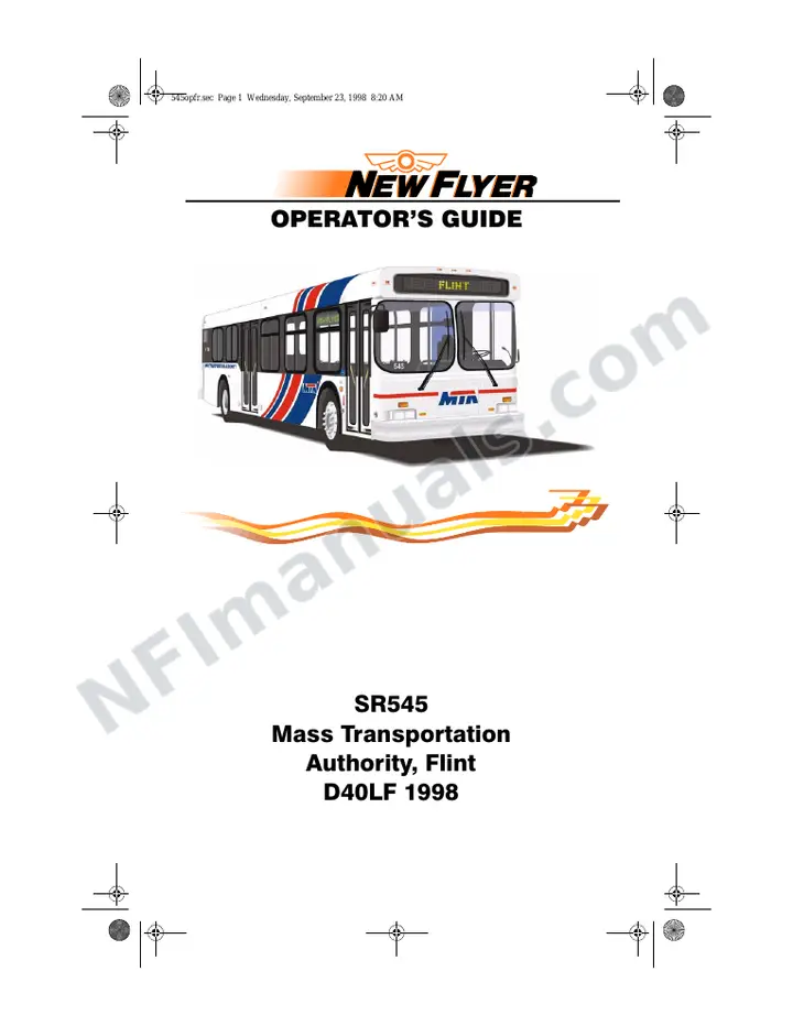 New Flyer D40LF Manual Package - Mass Transportation Authority - Flint included manual preview