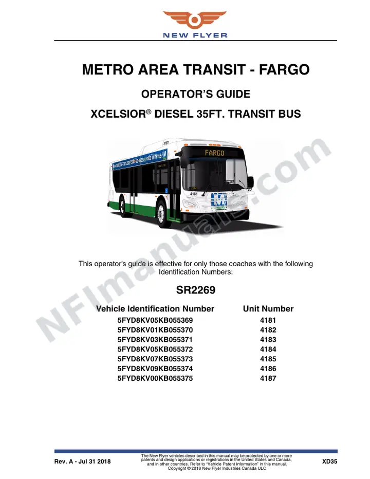 SR2269 Operator's Guide, Metro Area Transit - Fargo first-page preview