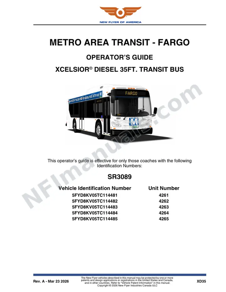 SR3089 Operator's Guide, Metro Area Transit - Fargo first-page preview