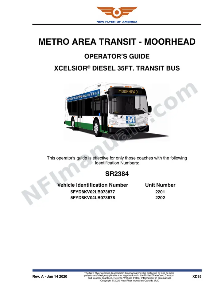 SR2384 Operator's Guide, Metro Area Transit - Moorhead first-page preview