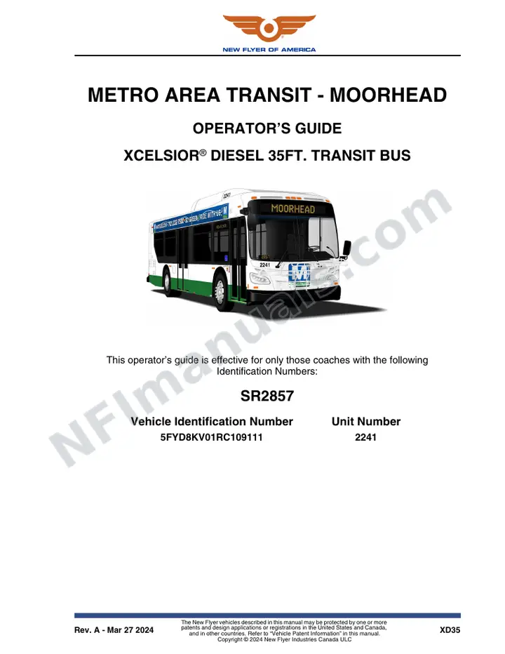 SR2857 Operator's Guide, Metro Area Transit - Moorhead first-page preview