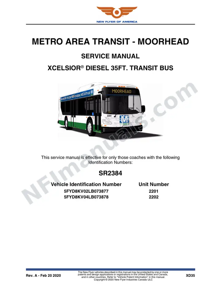 SR2384 Service Manual, Metro Area Transit - Moorhead first-page preview