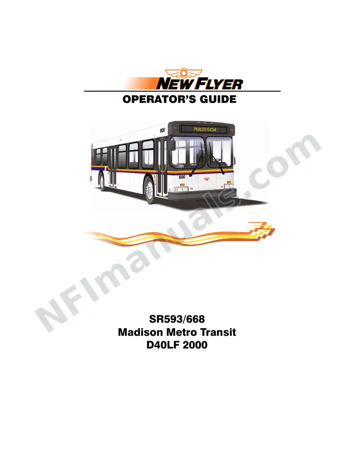 New Flyer D40LF Manual Package - Metro Transit - Madison included manual preview
