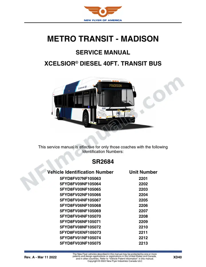 SR2684 Service Manual, Metro Transit - Madison first-page preview