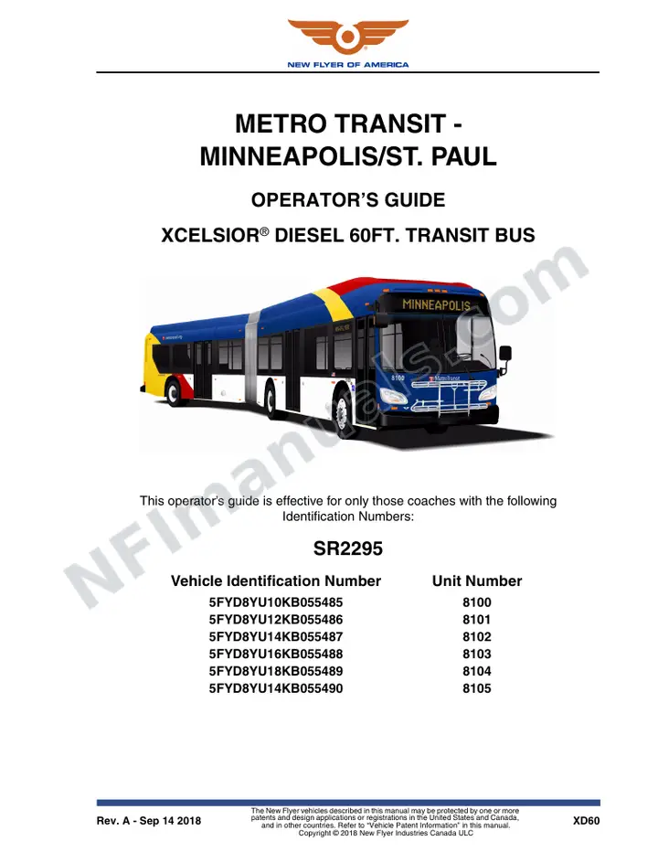 SR2295 Operator's Guide, Metro Transit - Minneapolis/St. Paul first-page preview