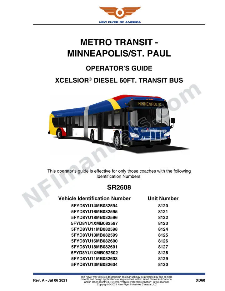 SR2608 Operator's Guide, Metro Transit - Minneapolis/St. Paul first-page preview