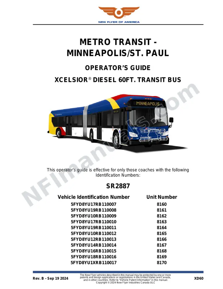 SR2887 Operator's Guide, Metro Transit - Minneapolis/St. Paul first-page preview