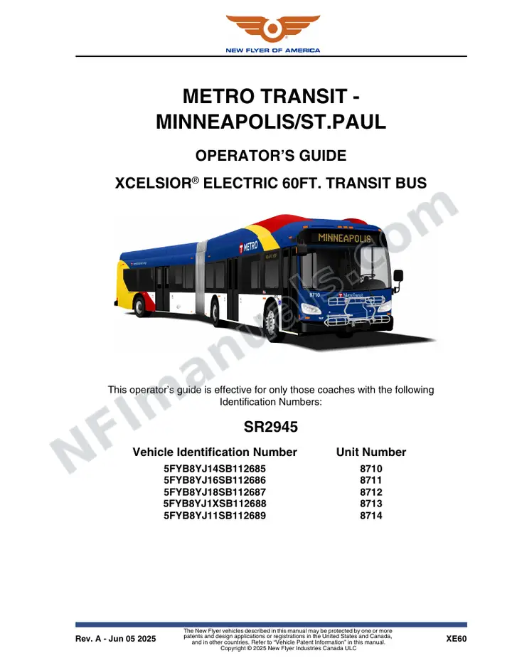 SR2945 Operator's Guide, Metro Transit - Minneapolis/St. Paul first-page preview