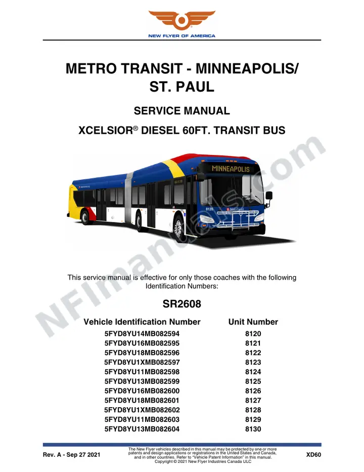 SR2608 Service Manual, Metro Transit - Minneapolis/St. Paul first-page preview