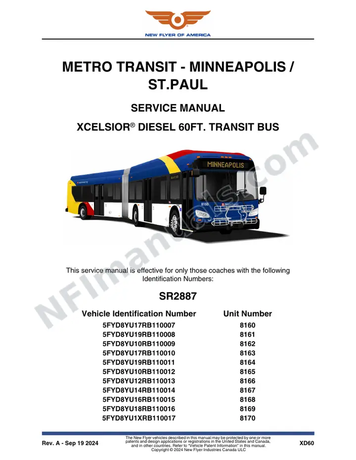 SR2887 Service Manual, Metro Transit - Minneapolis/St. Paul first-page preview