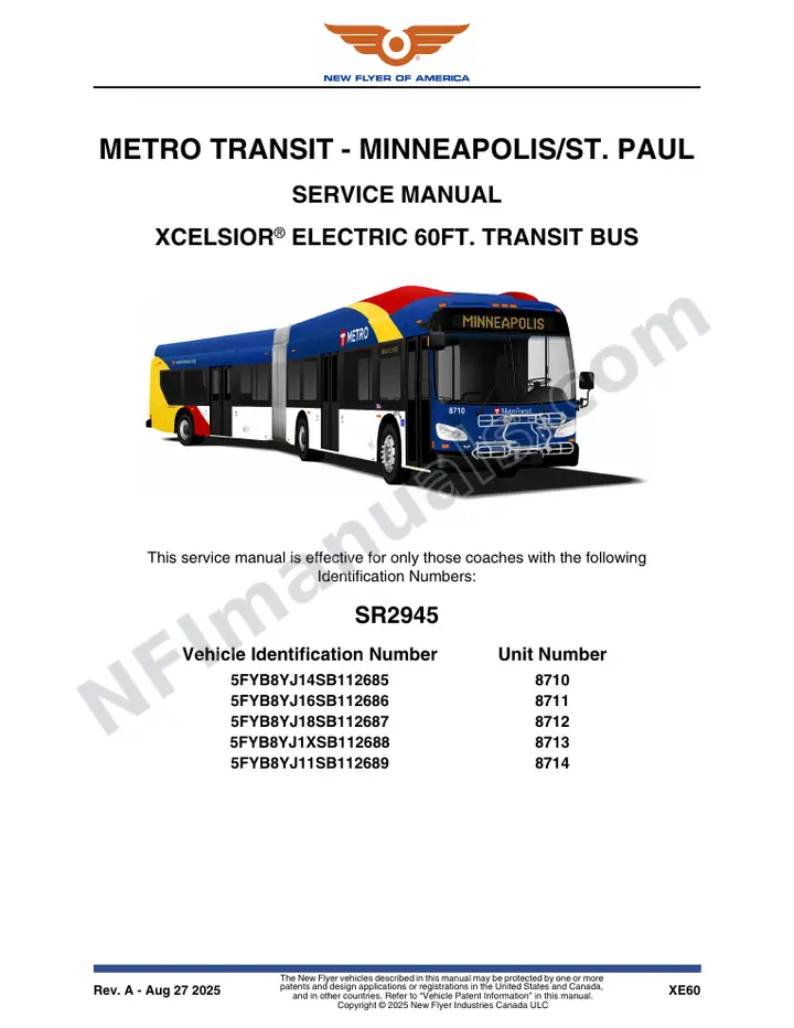 SR2945 Service Manual, Metro Transit - Minneapolis/St. Paul first-page preview