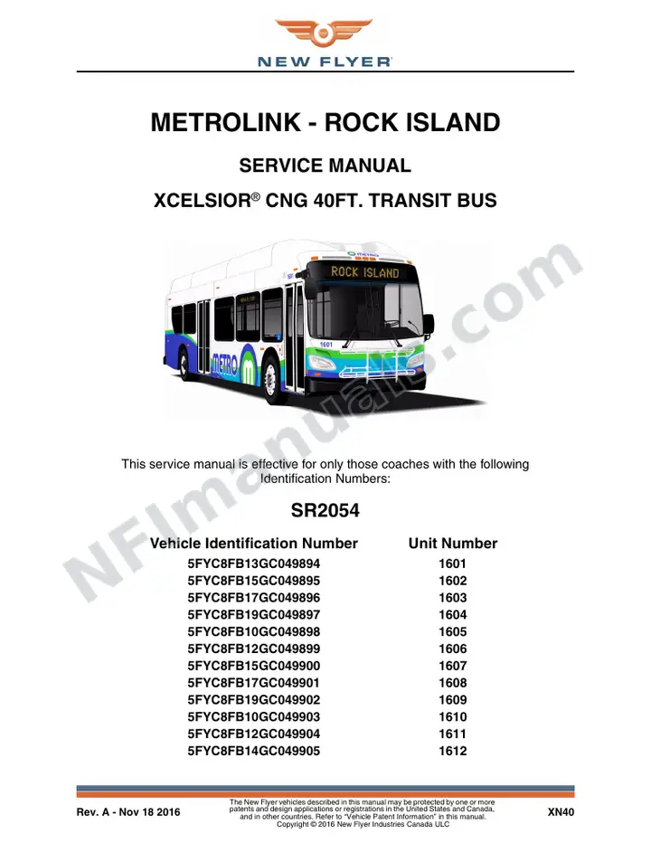 SR2054 Service Manual, Metrolink - Rock Island first-page preview