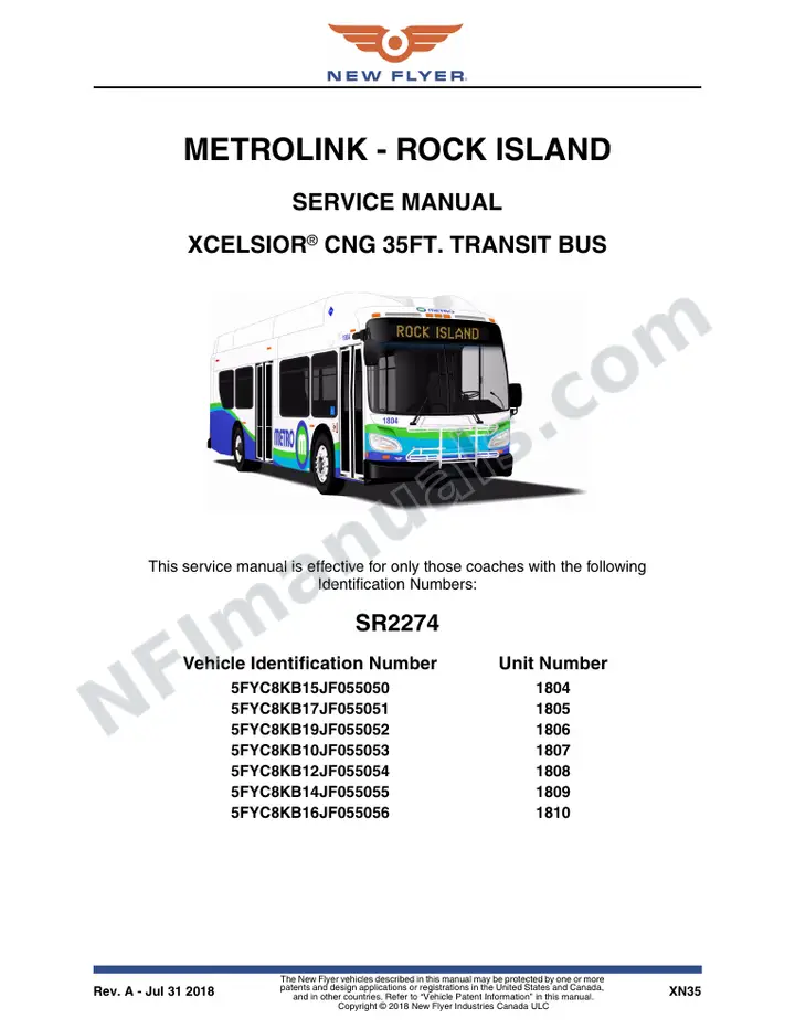 SR2274 Service Manual, Metrolink - Rock Island first-page preview