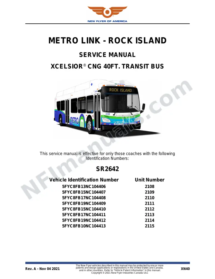 SR2642 Service Manual, Metro Link - Rock Island first-page preview
