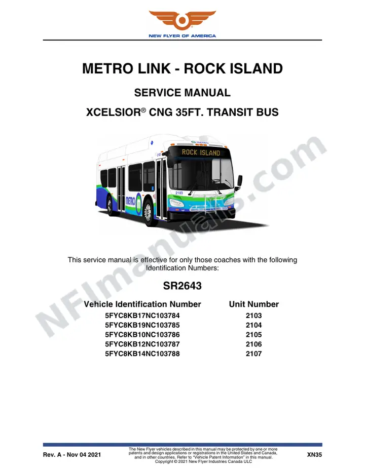 SR2643 Service Manual, Metro Link - Rock Island first-page preview