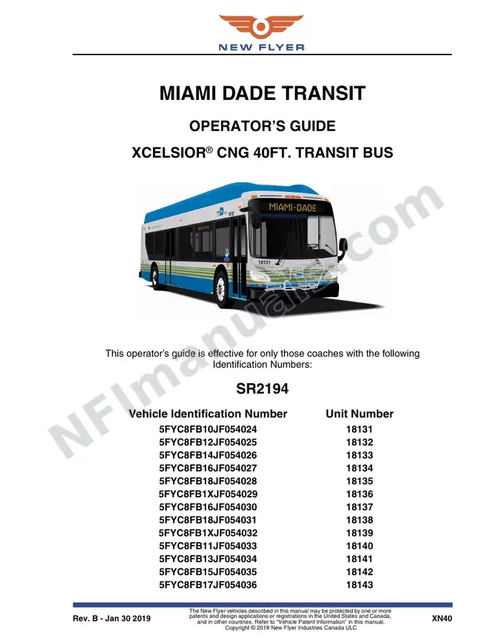 SR2194 Operator's Guide, Miami-Dade Transit first-page preview