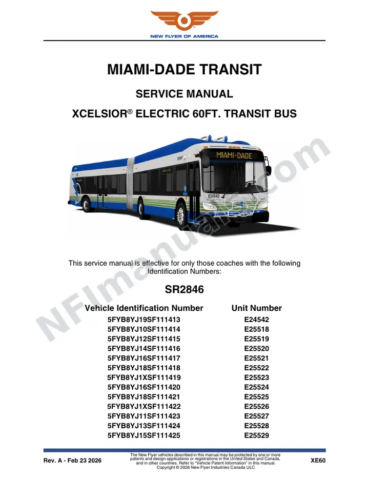 SR2846 Service Manual, Miami-Dade Transit first-page preview