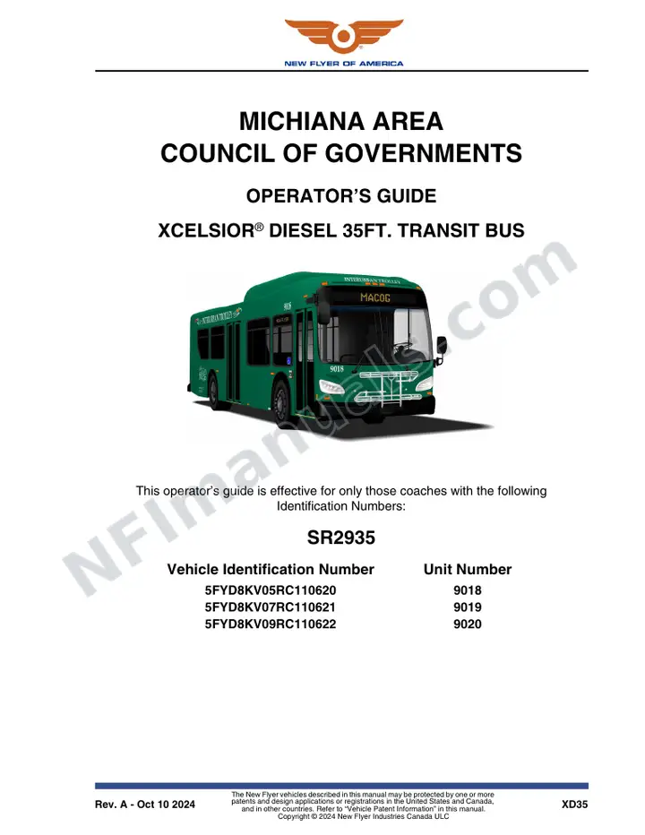 SR2935 Operator's Guide, Michiana Area Council of Governments first-page preview