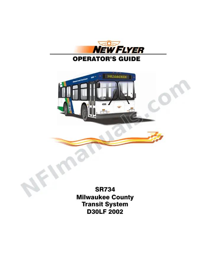 SR734 Operator's Guide, Milwaukee County Transit System first-page preview