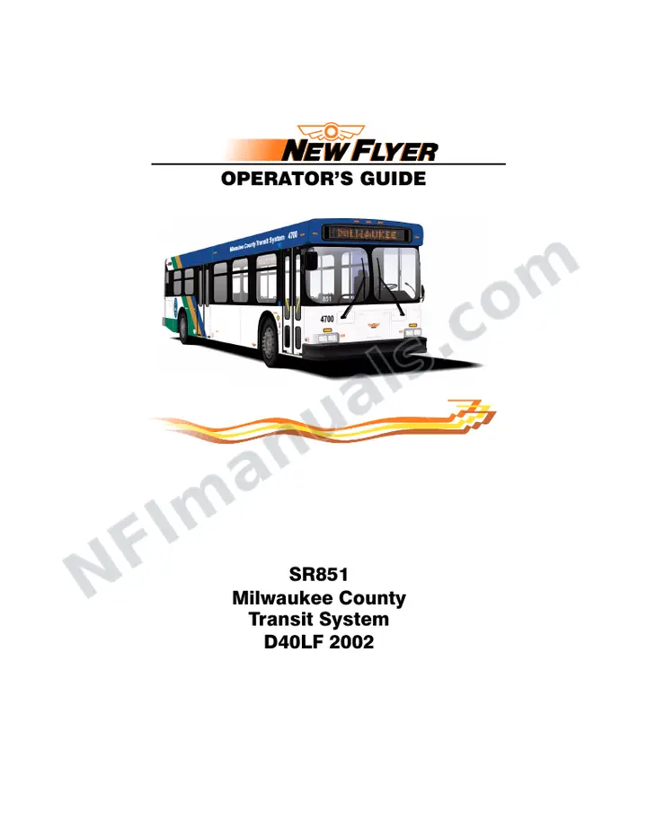 SR851 Operator's Guide, Milwaukee County Transit System first-page preview