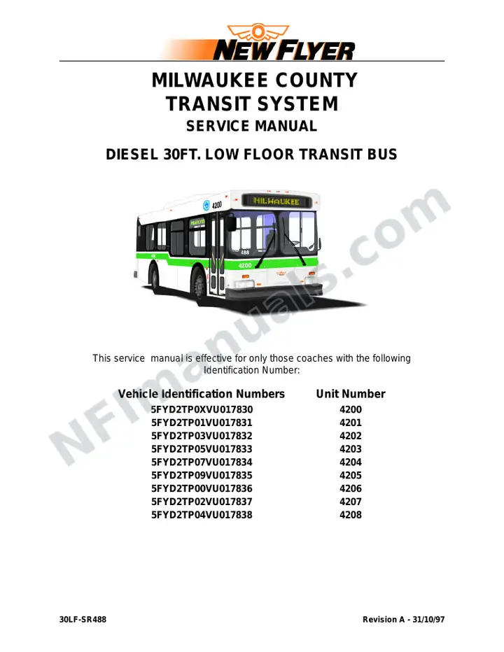 SR488 Service Manual, Milwaukee County Transit System first-page preview