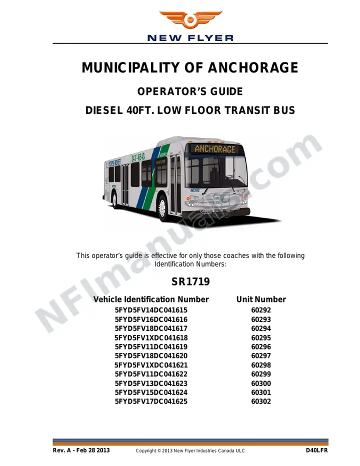 SR1719 Operator's Guide, Municipality of Anchorage first-page preview