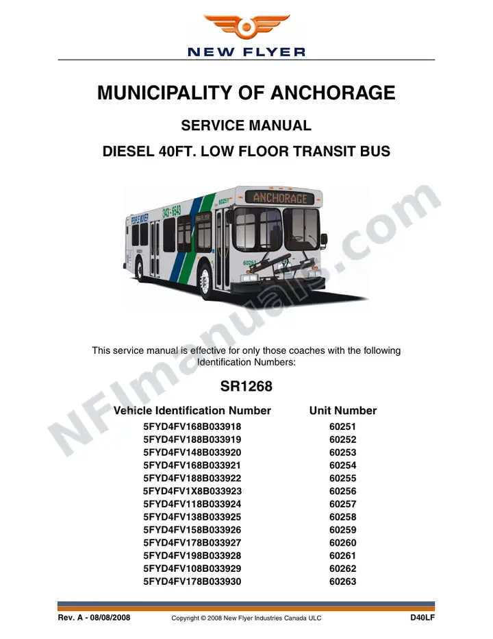 SR1268 Service Manual, Municipality of Anchorage first-page preview