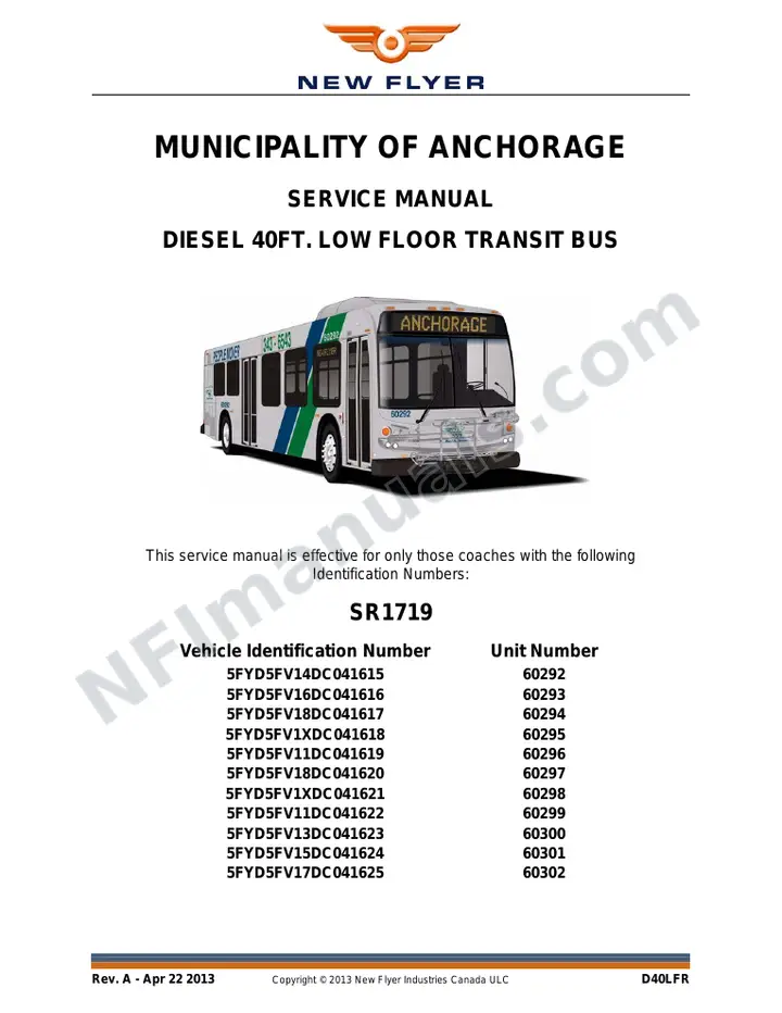 SR1719 Service Manual, Municipality of Anchorage first-page preview
