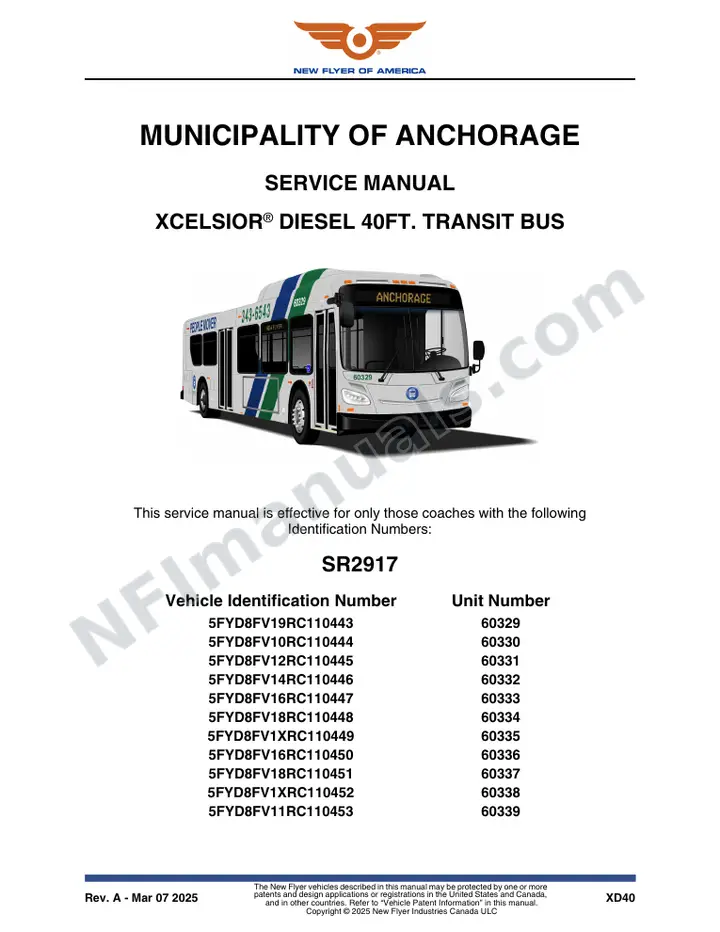 SR2917 Service Manual, Municipality of Anchorage first-page preview