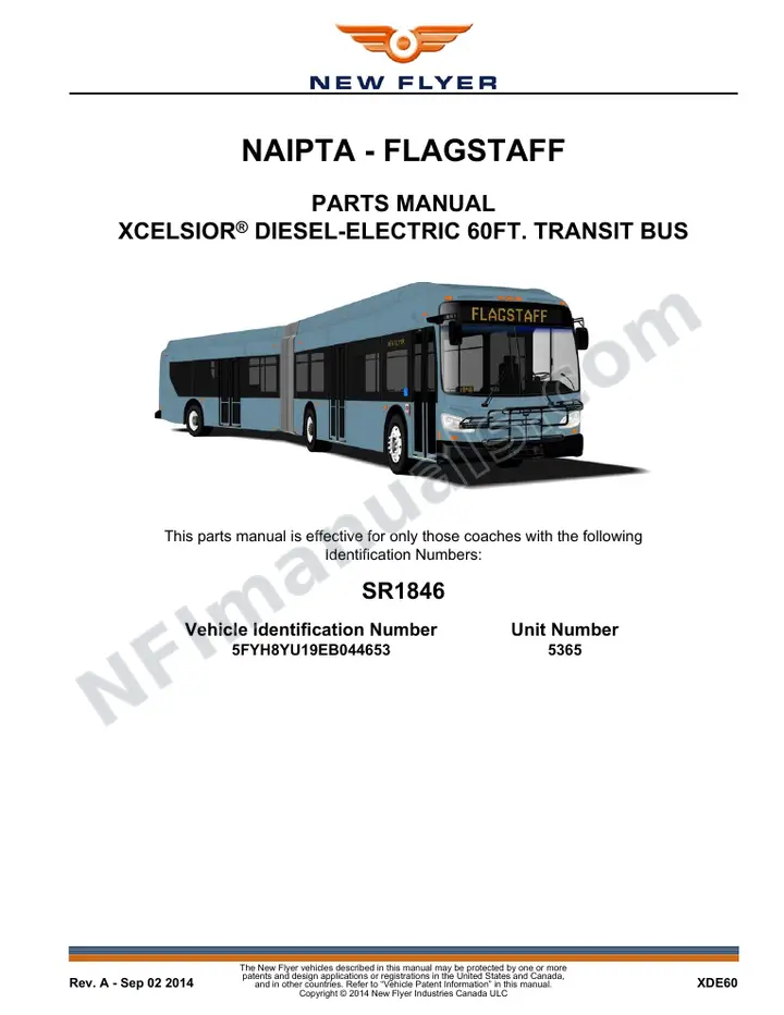 SR1846 Parts Manual, NAIPTA - Flagstaff first-page preview