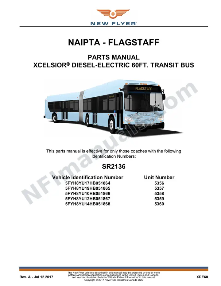 SR2136 Parts Manual, NAIPTA - Flagstaff first-page preview