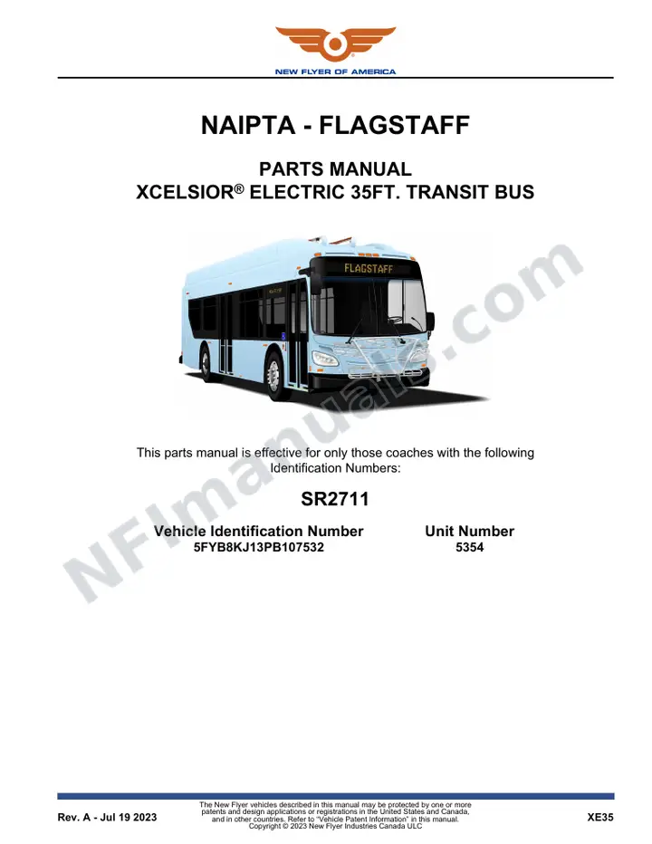 SR2711 Parts Manual, NAIPTA - Flagstaff first-page preview