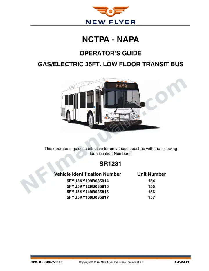 SR1281 Operator's Guide, NCTPA - NAPA first-page preview